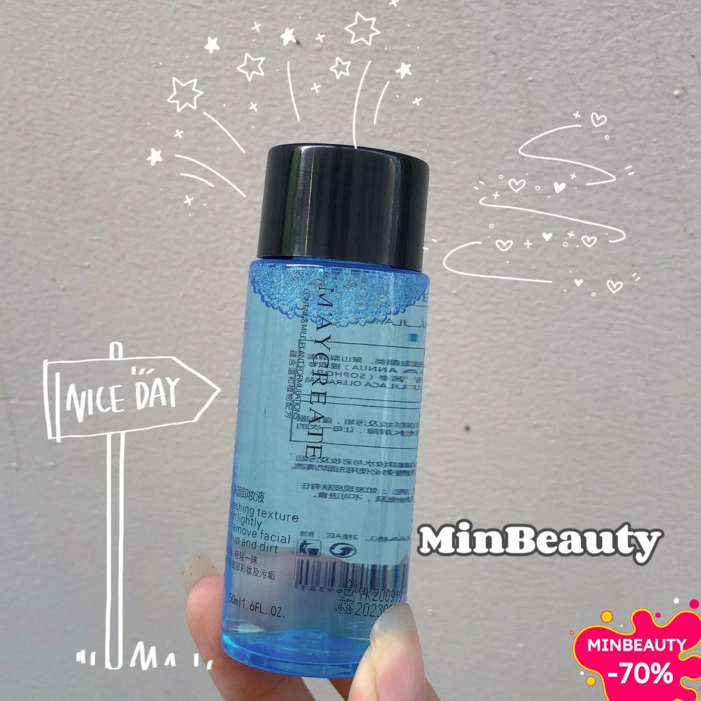 Nước tẩy trang mini 50ml chính hãng Maycreate nội địa Trung | BigBuy360 - bigbuy360.vn