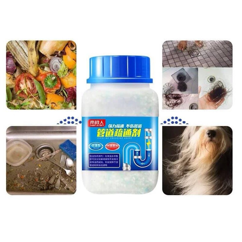 [Loại Cực Mạnh] Bột Thông Cống Siêu Tốc, Đường Ống, Bồn Cầu, Bồn Rửa Mặt Hàng Nhập