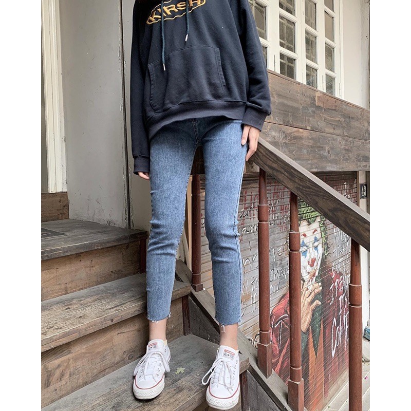 Quần skinny jeans nữ ống ôm lưng cao co giãn S031