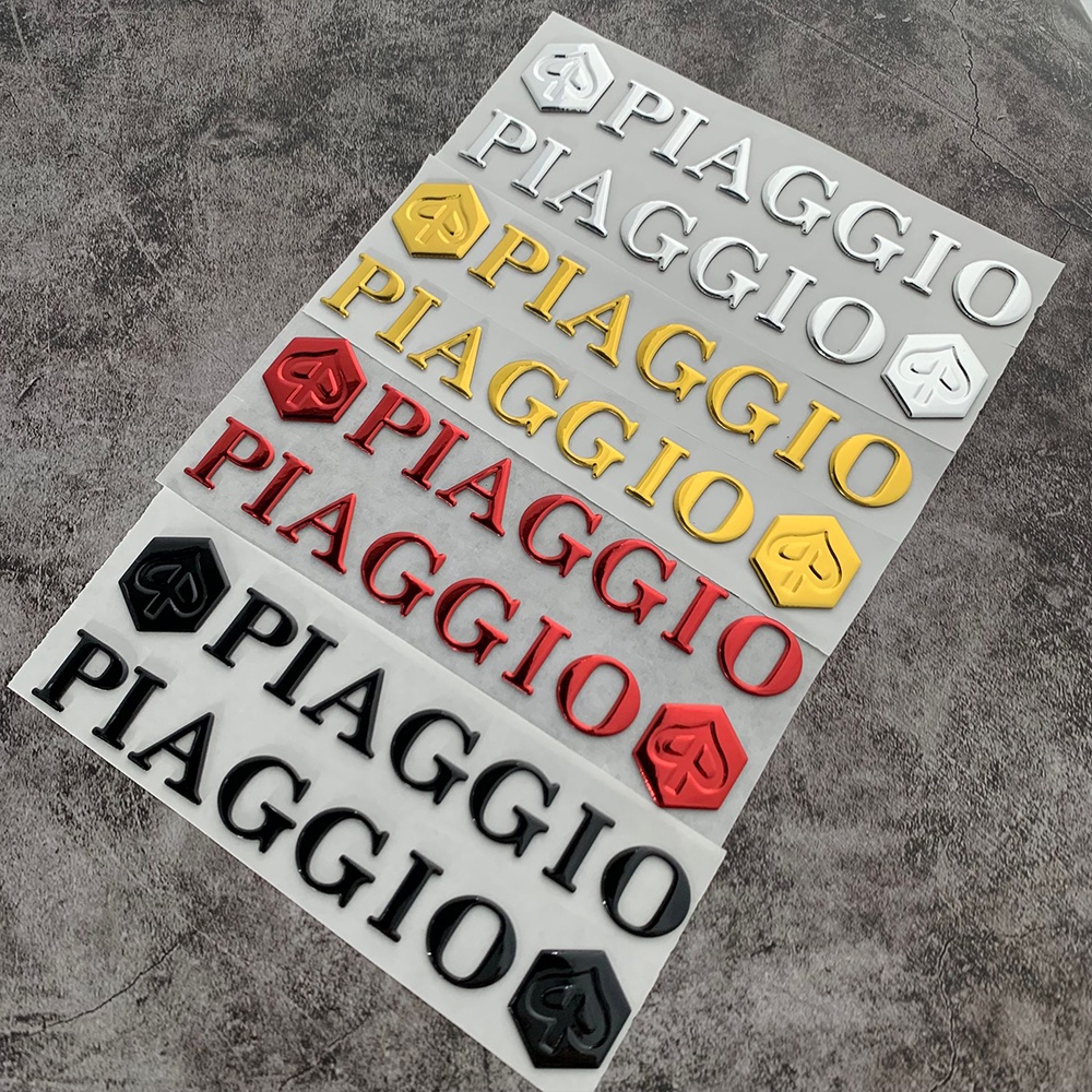 3D PIAGGIO Biểu tượng Nhãn dán Xe máy Thân hình Khung xe Không thấm nước đề can Phụ kiện xe máy