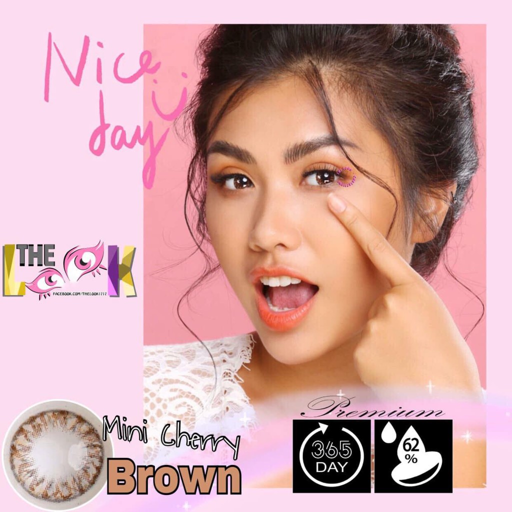 < THE LOOK PRO > CONTACT LENS MÀU BROWN - NÂU HẠNH NHÂN - TỰ NHIÊN - CÓ ĐỘ