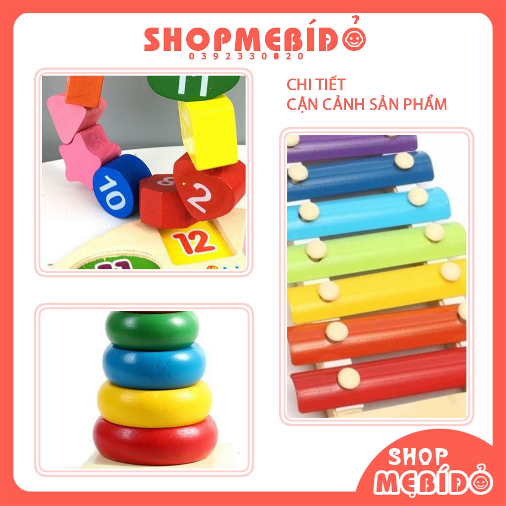 Đồ Chơi Gỗ Cho Bé Phát Triển Tư Duy Trí Tuệ Nhiều Màu Sắc Sinh Động Shop Mẹ Bí Đỏ PK76
