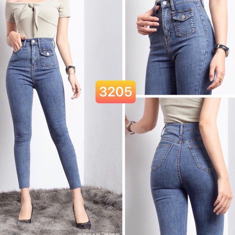 * 8 mẫu quần jean nữ lưng cao, cao cấp chất lượng y hình 100% hàng chuẩn shop jean dày dặn pó co giãn.