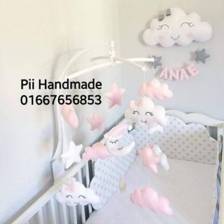 TREO NÔI CHO BÉ YÊU HANDMADE VẢI NỈ 041 - KHUNG TREO NÔI - ĐỒ TREO NÔI