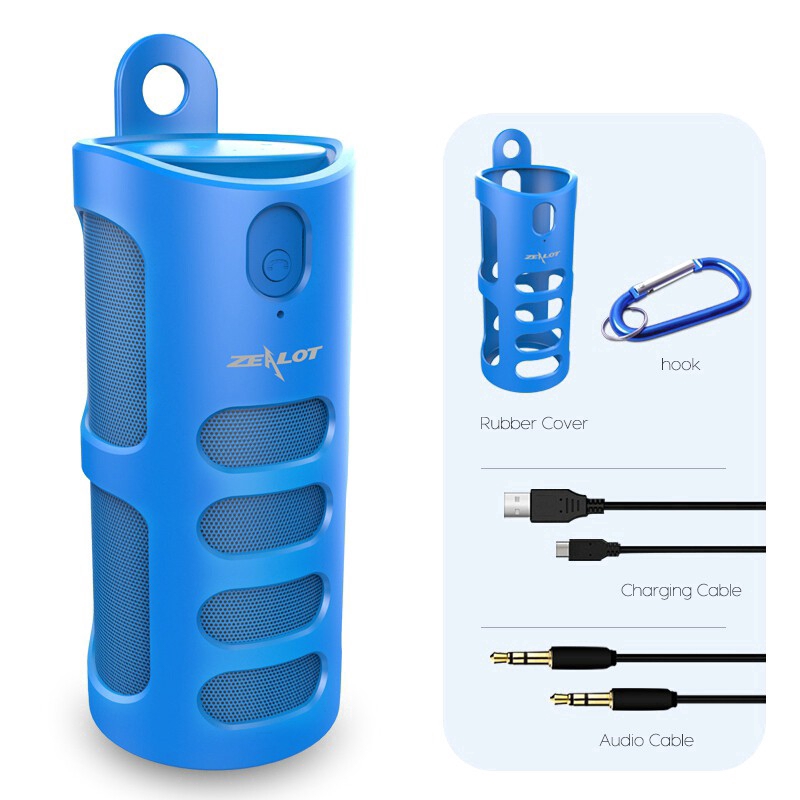 Loa Bluetooth Zealot S8 3D Âm Thanh Siêu Trầm Hỗ Trợ Thẻ Nhớ Tf