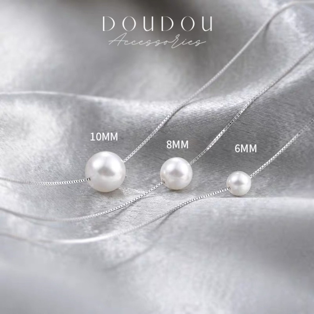 Dây chuyền nữ đẹp DOUDOU Dây chuyền ngọc trai nhân tạo phong cách Hàn Quốc thanh lịch thời trang XL012