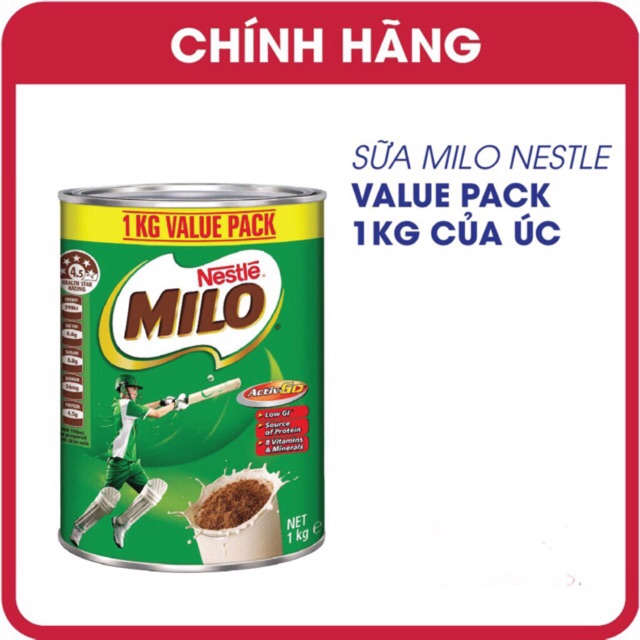 Sữa Milo Nestle Value Pack 1kg của Úc (date12/2019)