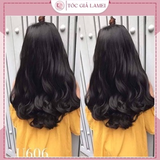 Tóc giả kẹp chữ u xoăn 40cm chất tóc sợi tơ cao cấp như tóc thật
