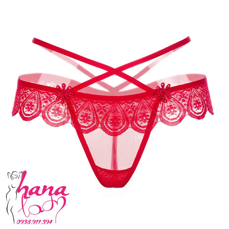 Quần lọt khe sexy phối ren chéo dây gợi cảm quyến rũ LK09