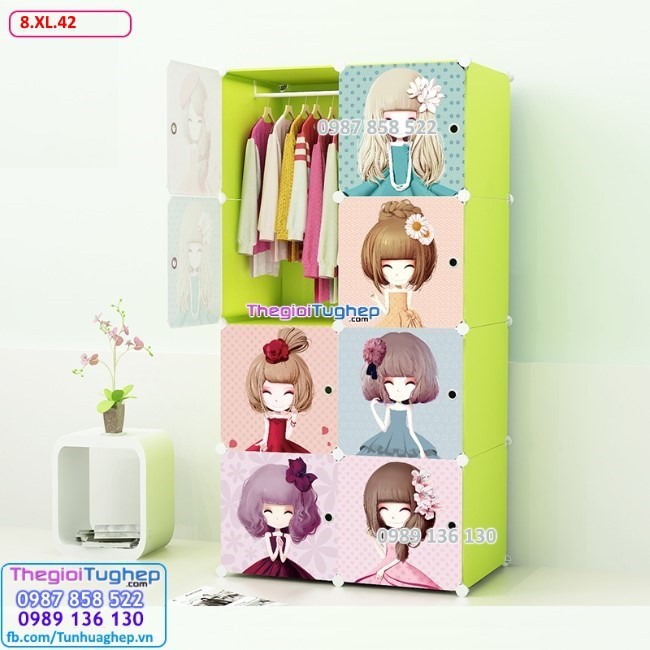 Tủ nhựa ghép 8 ô