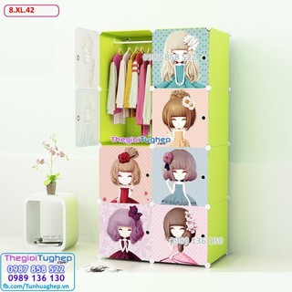 Tủ nhựa ghép 8 ô