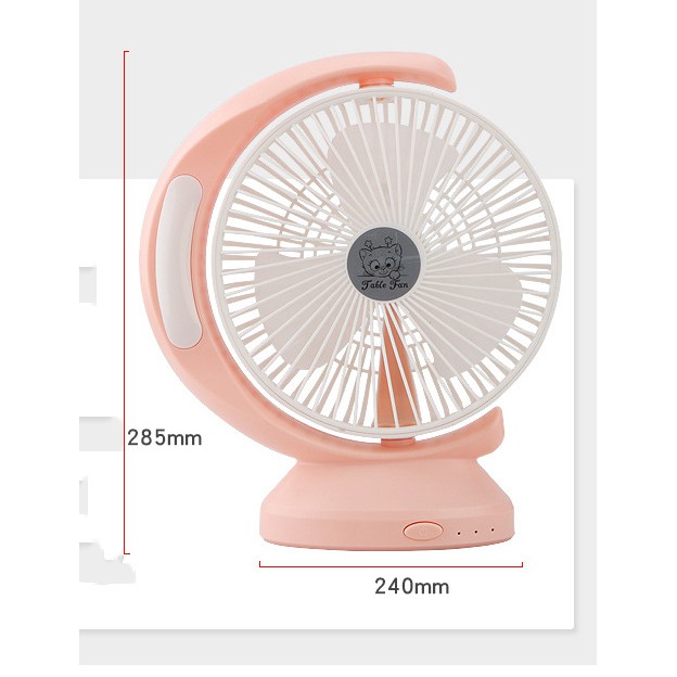 Quạt Sạc Tích Điện để bàn Có Đèn Siêu Mát QG-5590 | BigBuy360 - bigbuy360.vn