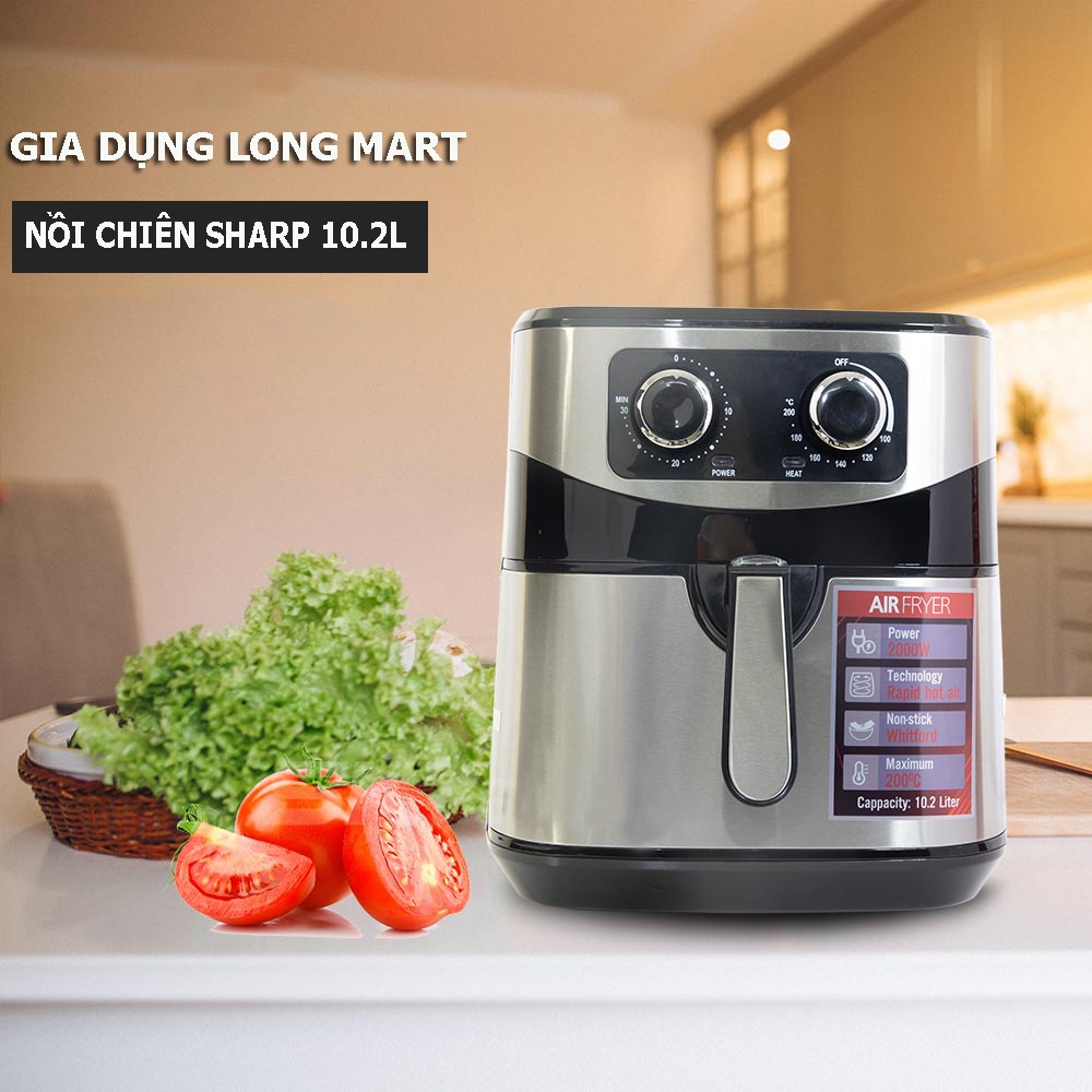 ⚡️Nồi chiên không dầu Sharp KS92 9.2 Lít . Công Nghệ Chiên 360 Độ, Bảo Hành 01 Năm