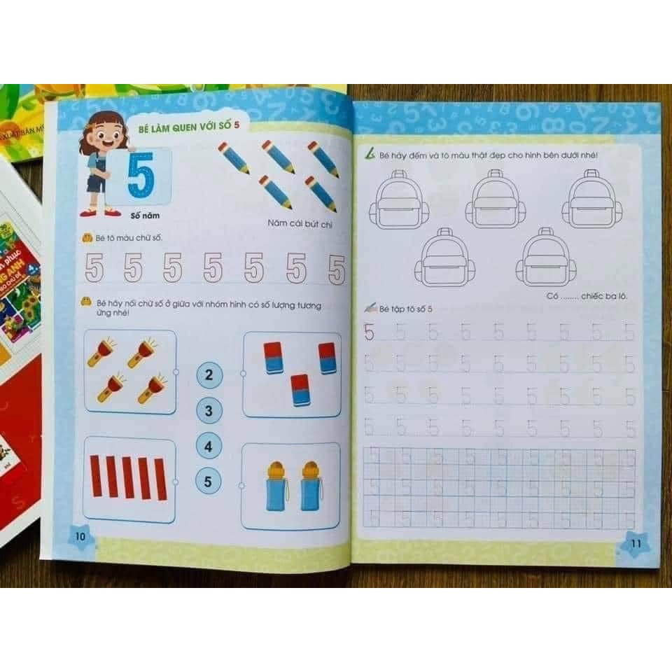 Combo tập đánh vần, luyện viết và toán tư duy- Hành trang bé vào lớp 1