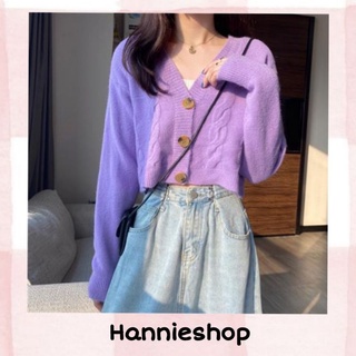 Áo Cardigan Form Croptop Chất Len (Hàng Đặt Trước)