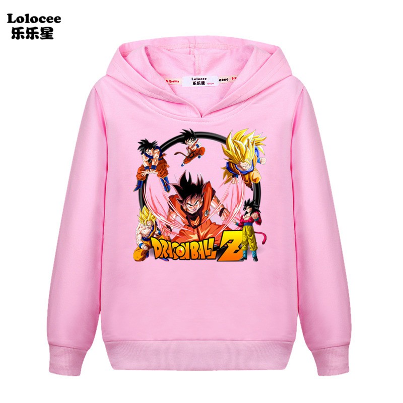 DRAGON BALL Áo Hoodie Cho Bé Trai Chất Liệu 100% Cotton Size 100~160