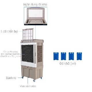 [MIỄN PHÍ VẬN CHUYỂN - LẮP ĐẶT] - 9000M - Quạt điều hòa không khí Rapido TURBO 9000M