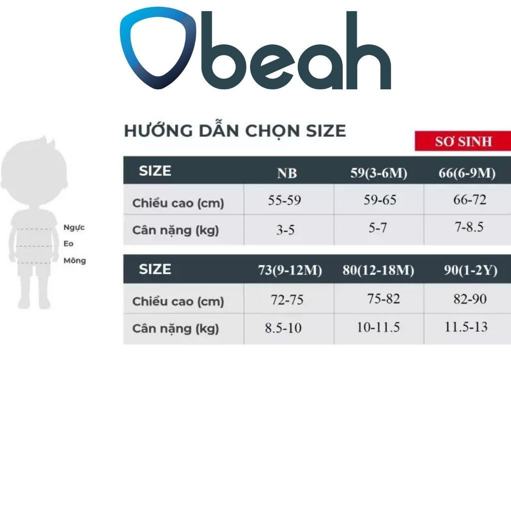 Bodysuit cho bé liền tất chất liệu vissco kháng khuẩn size Newborn, 59, 66 tất liền full màu cho bé yêu OBEAH