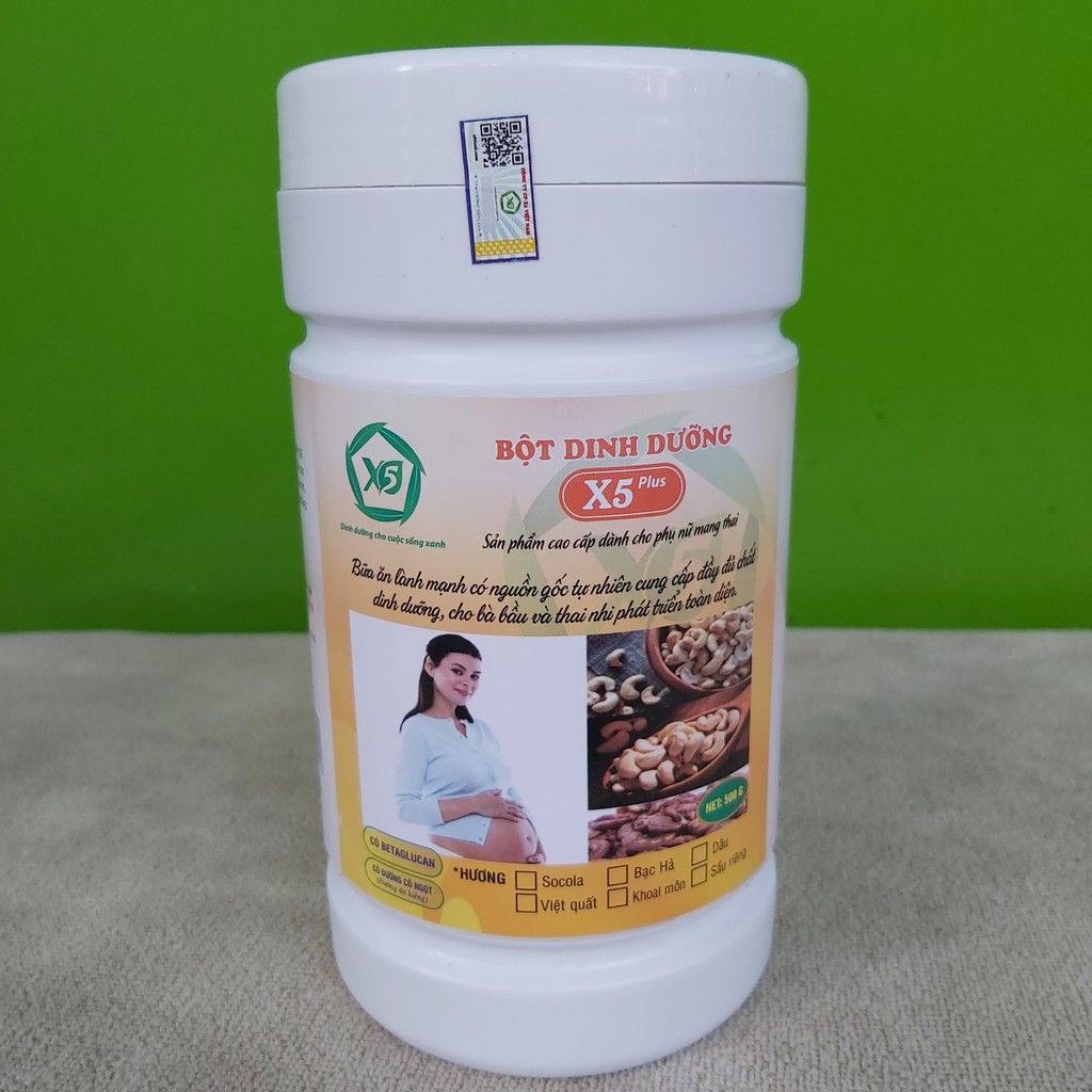 04 Bột ngũ cốc lên mầm dinh dưỡng X5 Plus dành cho ng mang thai, bà bầu giúp giữ dáng, con tăng cân, mẹ khỏe mạnh