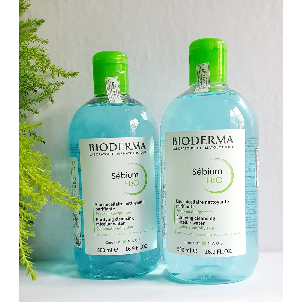 Nước Tẩy Trang Bioderma H20 Dành Cho Da Dầu Sebium, Da Nhạy Cảm Sensibio 500ml