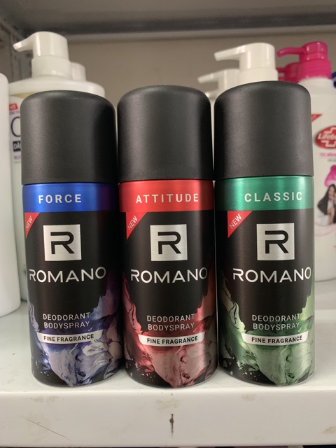 Xịt ngăn mùi toàn thân Romano 150ml