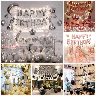  Trang Trí Sinh Nhật Happy Birthday Bóng Bay trang trí sinh nhật cho bạn và người thân kèm đèn led 