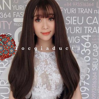 Tóc giả nữ nguyên đầu / tóc giả cả đầu cụp dài 50cm