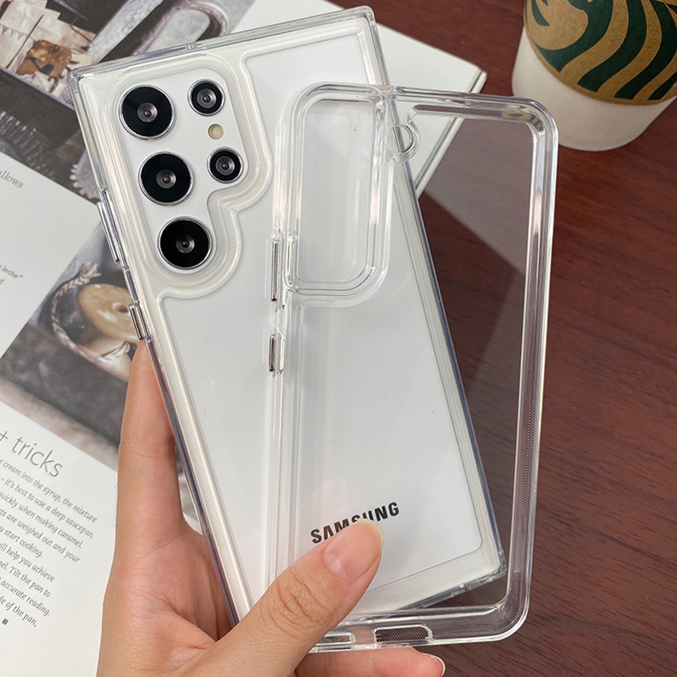 Ốp Điện Thoại Trong Suốt Chống Sốc Sang Trọng Cho Samsung Galaxy S22 S21 S20F Plus Note 10 20 Ultra A53 A52 A52S 5G A72 A12 A32 A22 4G A13 A73 A33