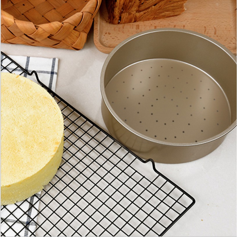 Khuôn Gato Đúc Tròn Liền Chống Dính Đục Lỗ 22cm