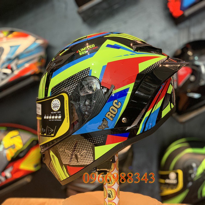 (GIÁ HỦY DIỆT ) Mũ ROC 03 + kính 7 màu