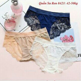 Lố 10 quần lót đúc pha ren tinh tế 8423