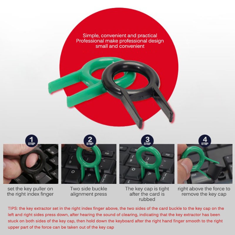 Mechanical Keyboard Keycap Puller Remover for Keyboards Key Cap Fixing Tool
