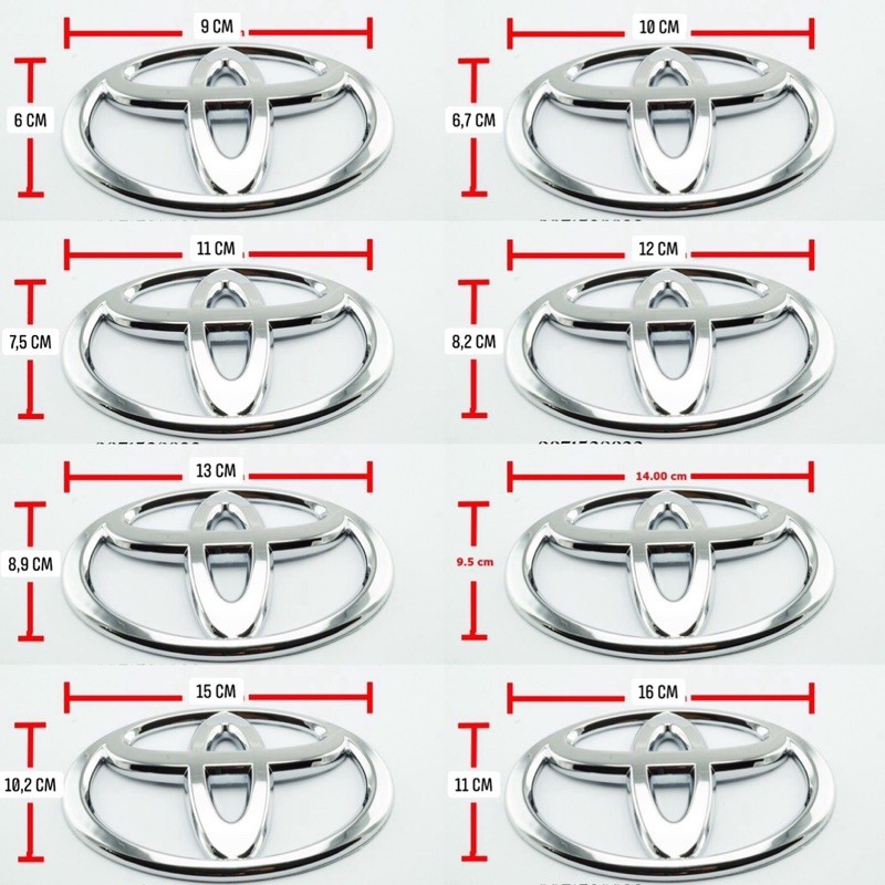 BIỂU TƯỢNG TOYOTA FORTUNER. VIOS. CAMRY. INNOVA. COROLLA. YARIS. HILUX v.v.v nhiều kích thước
