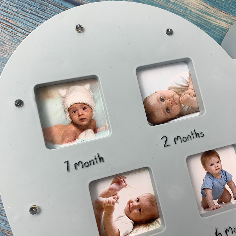 Khung Ảnh Kỷ Niệm Hình Trái Tim Có Đèn Dành Cho Bé 0-12 Tháng Tuổi