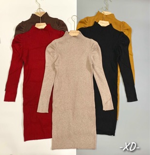 Váy Len Tay Bồng cổ 3 phân quảng châu