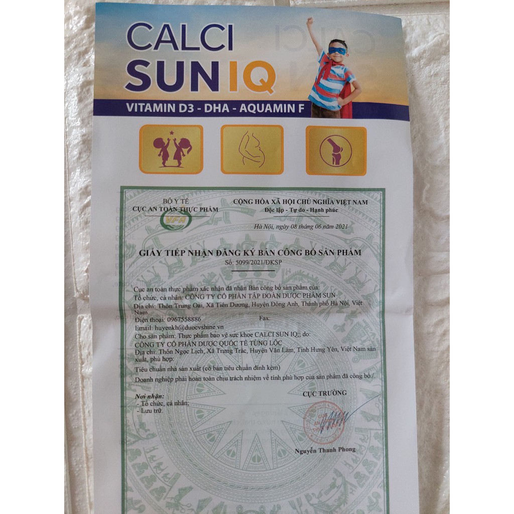 [Canxi Tảo Biển]CALCI - SUN IQ, cung cấp D3, Canxi, DHA cho bé, dạng Thạch ăn ngon.