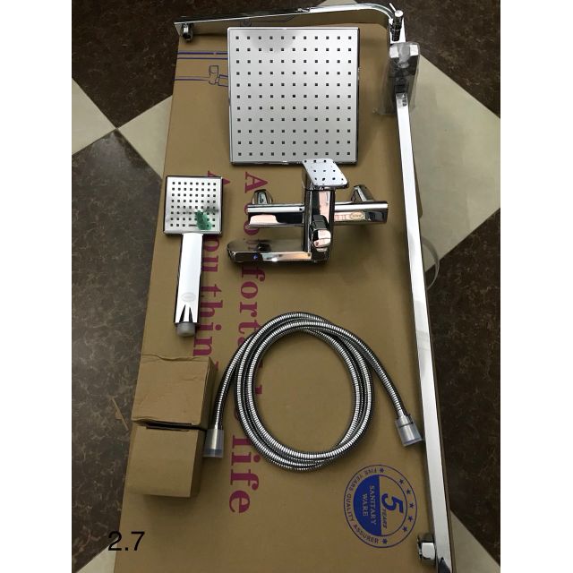 Sen cây tắm nóng lạnh đồng quảng đông mạ crom và nike  .
