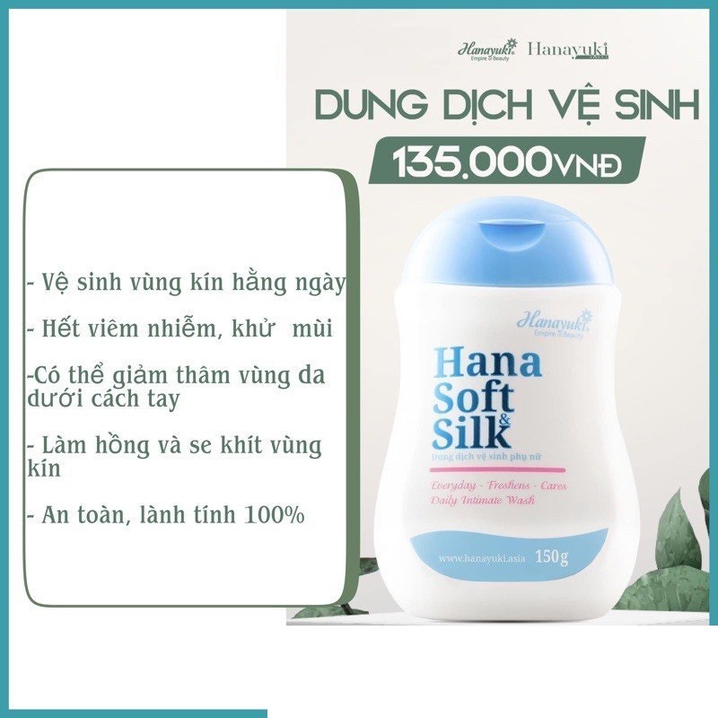 Dung Dịch Vệ Sinh Phụ Nữ Hana Soft Silk Kháng Khuẩn, Thơm Lâu