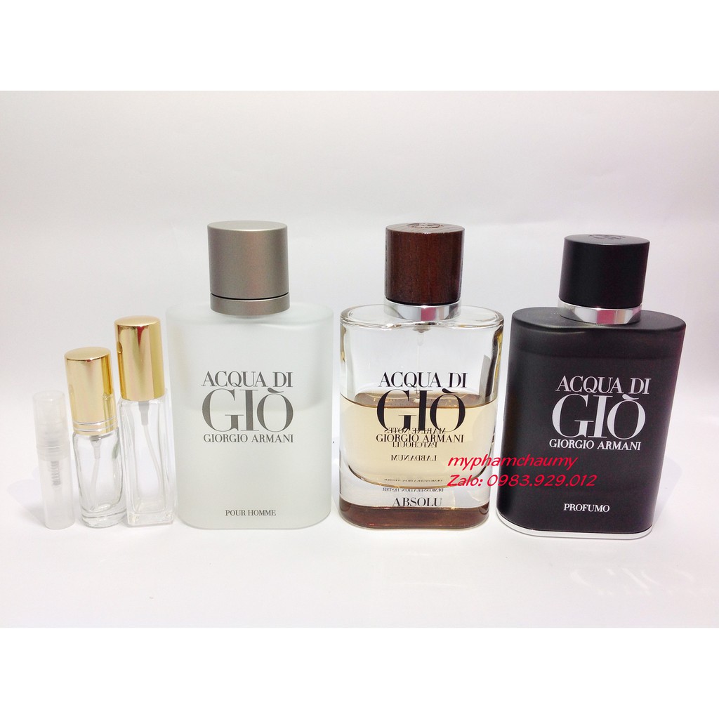 [Mẫu Thử] Nước Hoa Giorgio Armani Acqua Di Gio 2,5,10ml