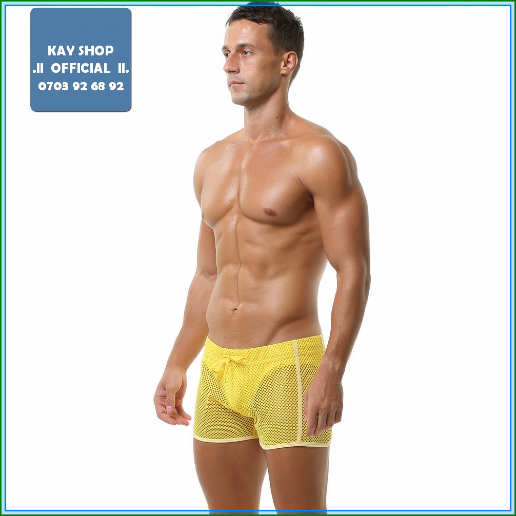 Quần short lưới sexy nam giới - Quần đùi nam gợi cảm