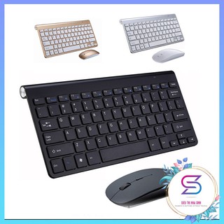 Bàn Phím Không Dây Kèm Chuột Công Nghệ Mới 2.4Ghz Nhỏ Gọn Tiện Lợi 💎FREESHIP💎