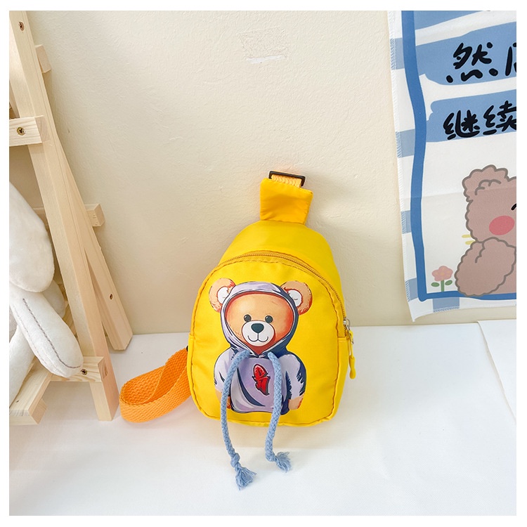 Túi Đeo Chéo Ngực Hình Gấu Hoạt Hình Dễ Thương Cho Bé Gái