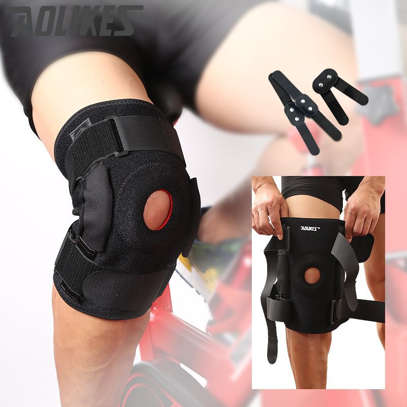 Đai Nẹp Gối H5 Có Thanh Nhôm Điều Trị Sau Mổ Đứt (Giãn) Dây Chằng Chéo Knee Pad Chính Hãng Aolikes 7907