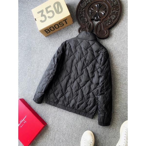 Áo khoác nam thương hiệu Burberry cao cấp màu đen trơn dày dặn ấm áp