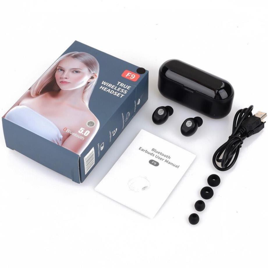 Tai Nghe Bluetooth 5.0 AMOI F9 TWS Bản QUỐC TẾ Cao Cấp - Cảm Ứng Không Dây Chống Nước Chống Ồn Tích Hợp Sạc Dự Phòng | BigBuy360 - bigbuy360.vn