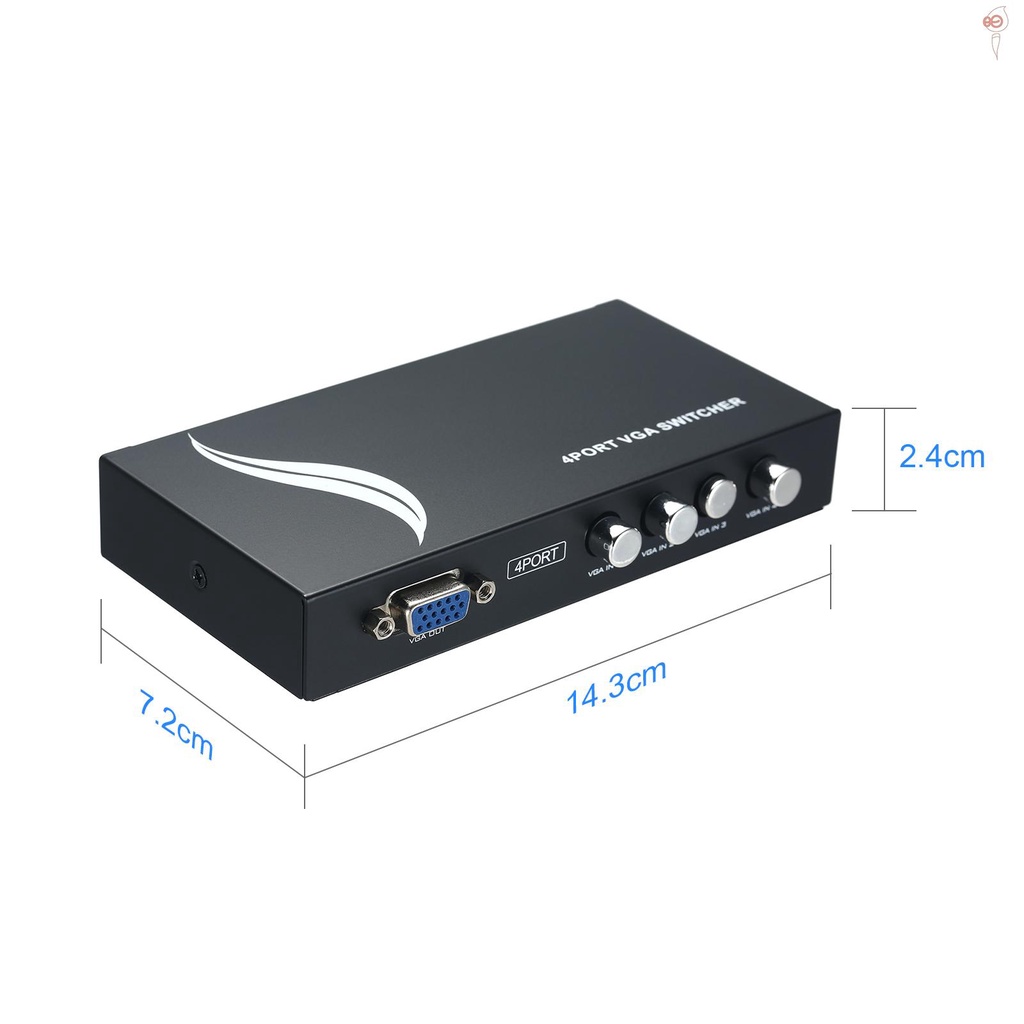 Bộ Chia 4 Cổng VGA 1-Out Cho Màn Hình LCD PC TV 1920x1440 | BigBuy360 - bigbuy360.vn