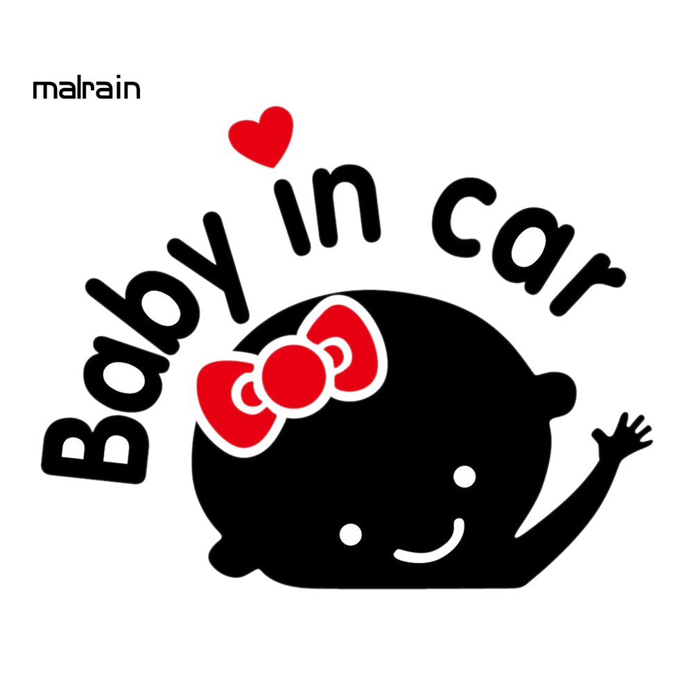 Miếng Dán Xe Hơi In Chữ Baby In Car