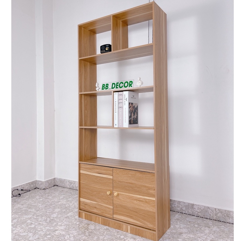 Tủ gỗ đựng sách Kệ gỗ đa năng để sàn nhà MDF phong cách hiện đại - 1M6