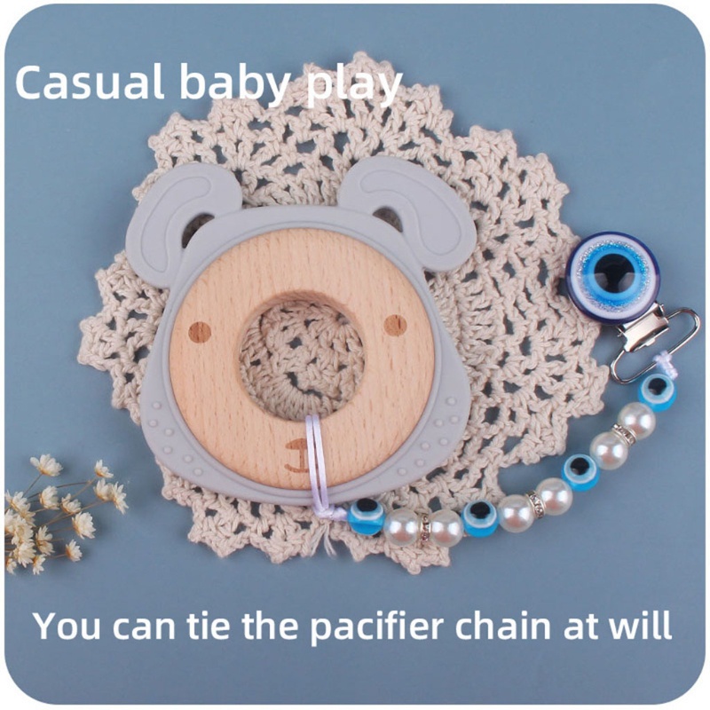 Đồ Chơi Ngậm Nướu Hình Gấu Hoạt Hình Bằng Silicon Cho Bé