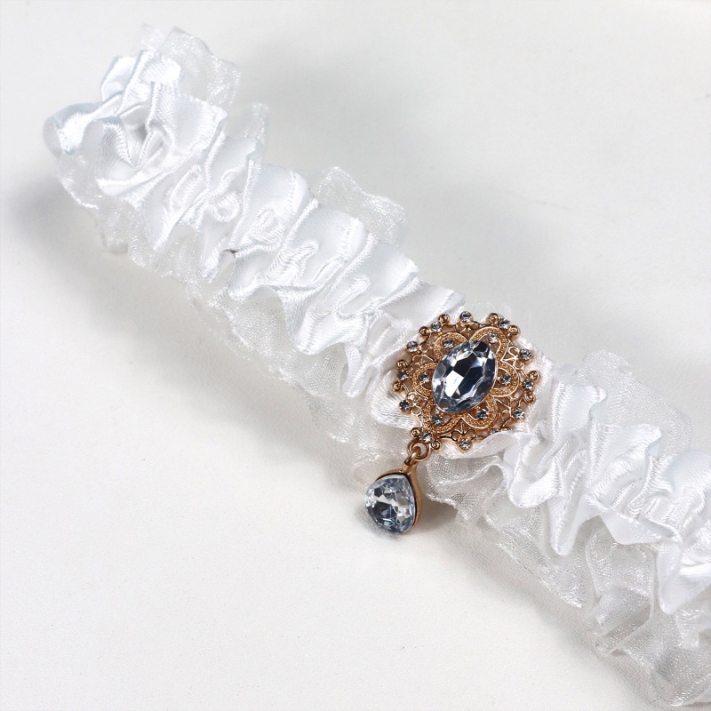 Youyo Chuỗi Dây Đeo Đùi Đính Đá Lễ Hội Gợi Cảm Màu Trắng